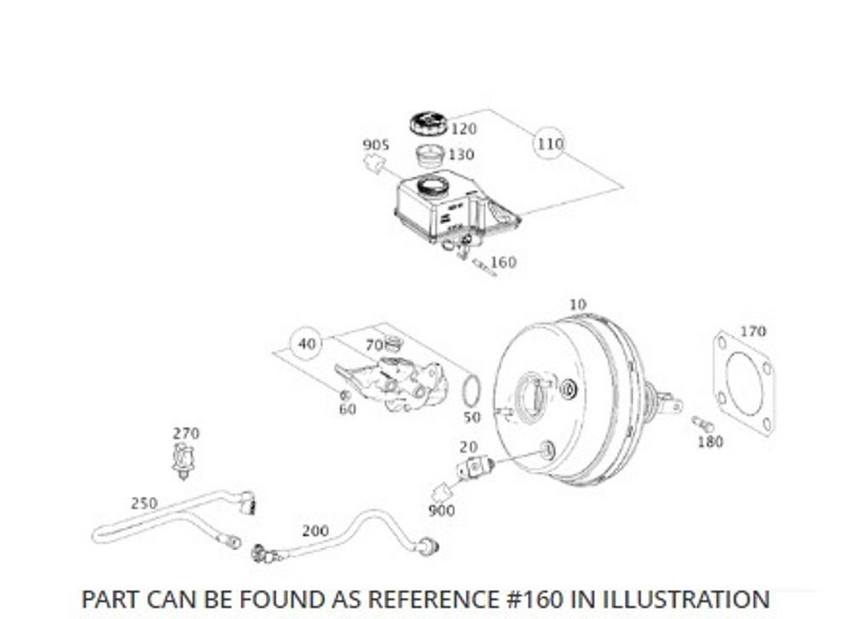 Mercedes Brake Master Cylinder Screw 000431227164